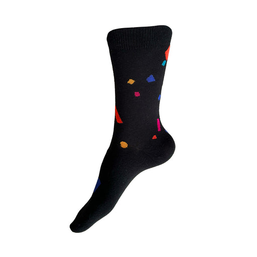 CONFETTI socks (S/M) - black + magenta